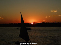 Sunset on the Nile. by Harvey Reeve 